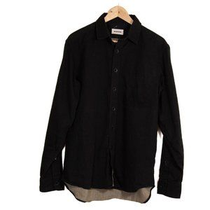 Taylor Stitch Charcoal Jet Black 100% Cotton Denim Button Down ~ Size 42